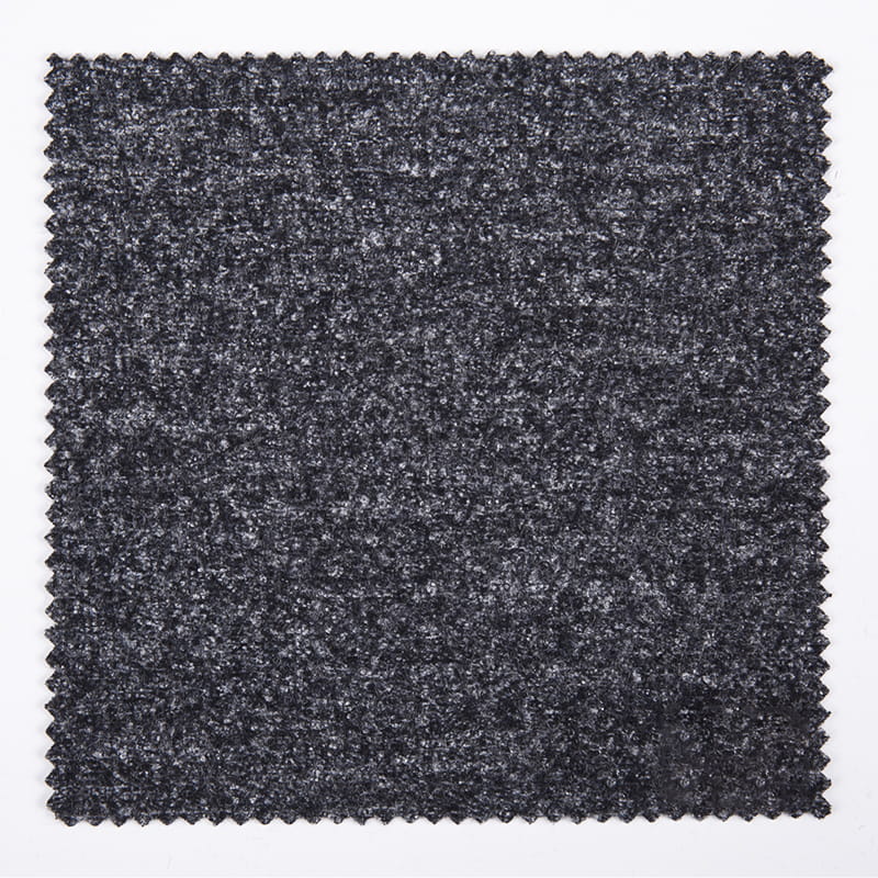 Knit Grey Men's Polyester Wool Cotton Blend Cashmere Fleece Fabric For Winter Clothing A1810-11