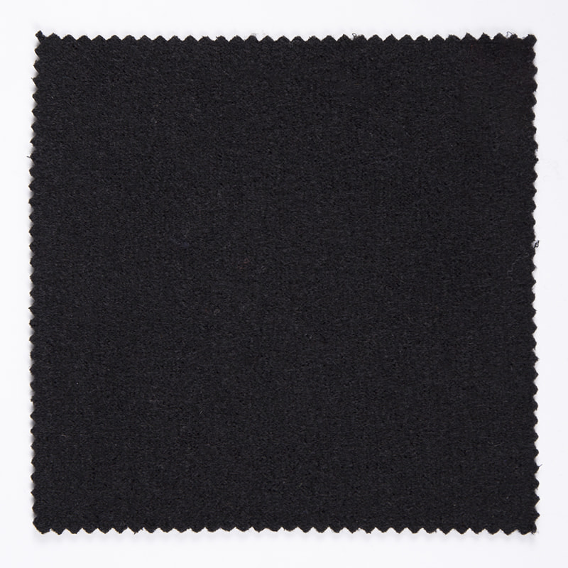 Knit Plain Wool Polyester Cotton Winter Jacket Fabric And Textiles For Clothing Coat A1815 Black