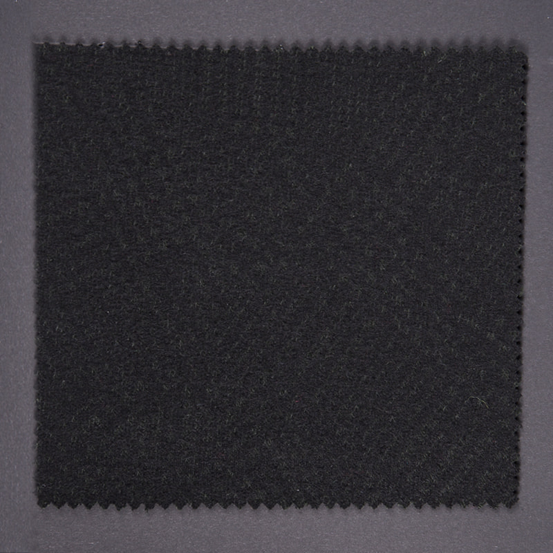 Black Grey Wool/Polyester Knit Plaid Fleece Fabric For Winter Coat AJ228-1/2