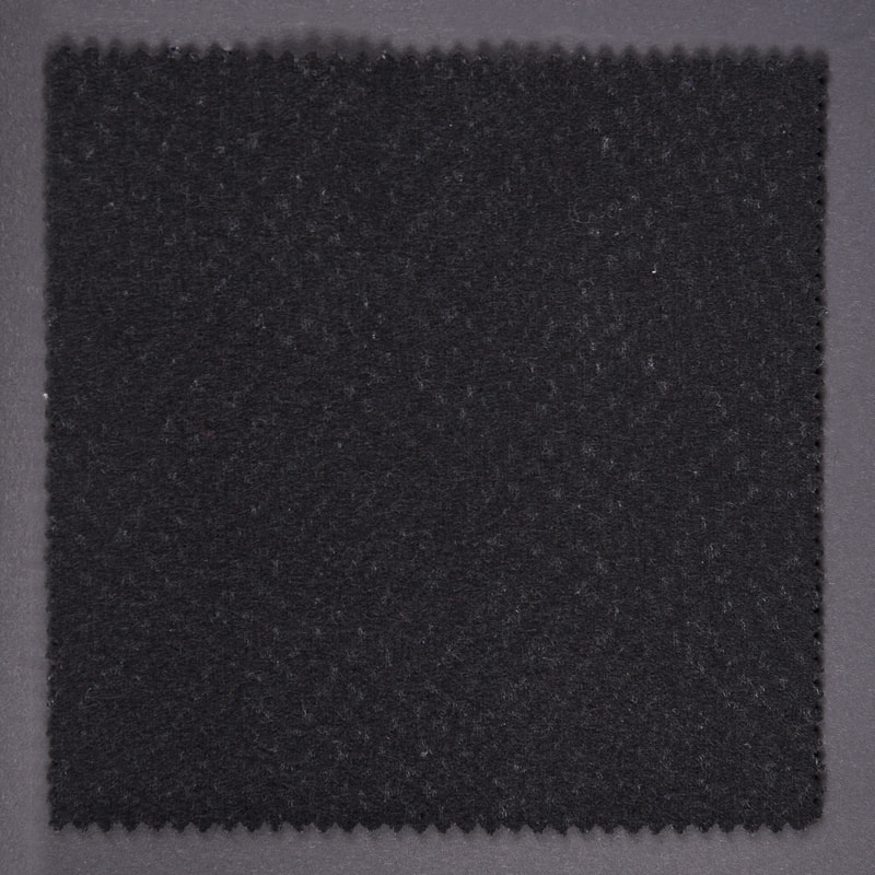 Black Grey Wool/Polyester Knit Plaid Fleece Fabric For Winter Coat AJ228-1/2