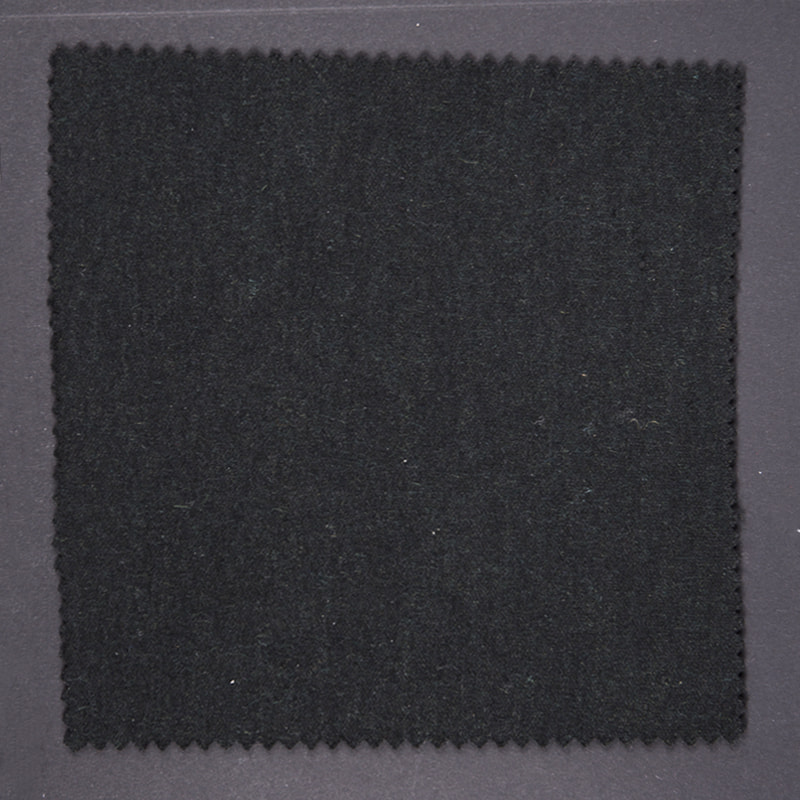 Plain Black/Green Polyester Wool Cotton Viscose Knit Fabric For Winter Coat ZY005 black/ZY005-1