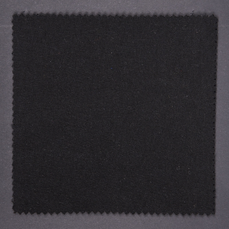 Plain Black/Green Polyester Wool Cotton Viscose Knit Fabric For Winter Coat ZY005 black/ZY005-1