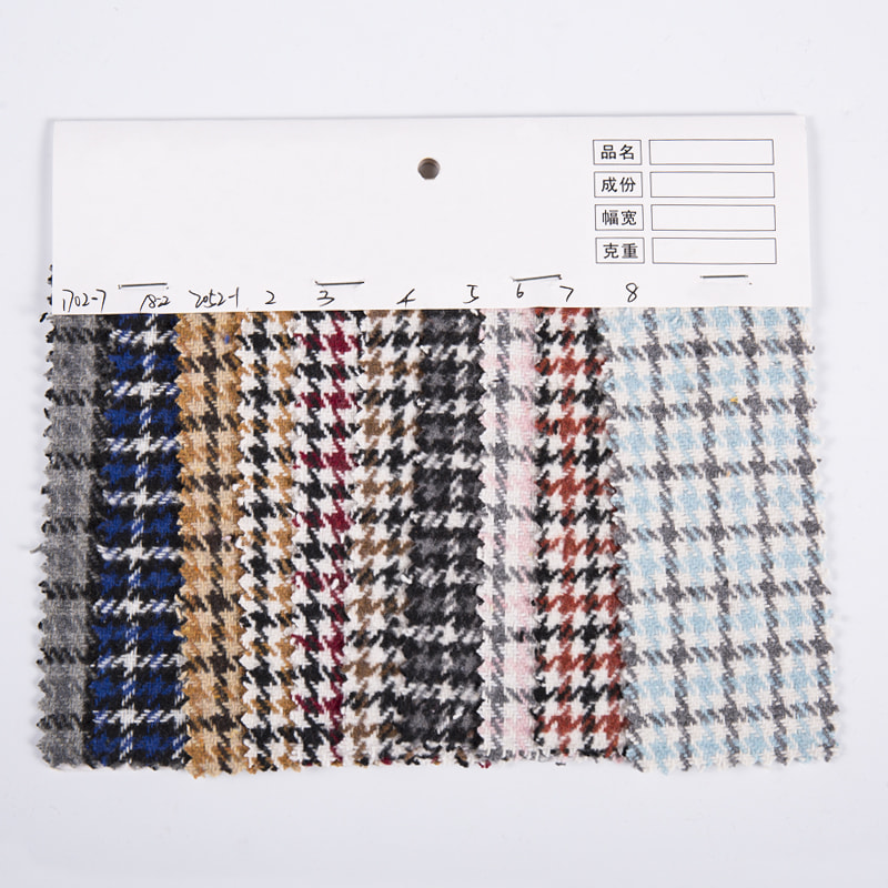 Houndstooth Check Plaid Multicolors Woven Fabric For Garment 1702/1822/2052