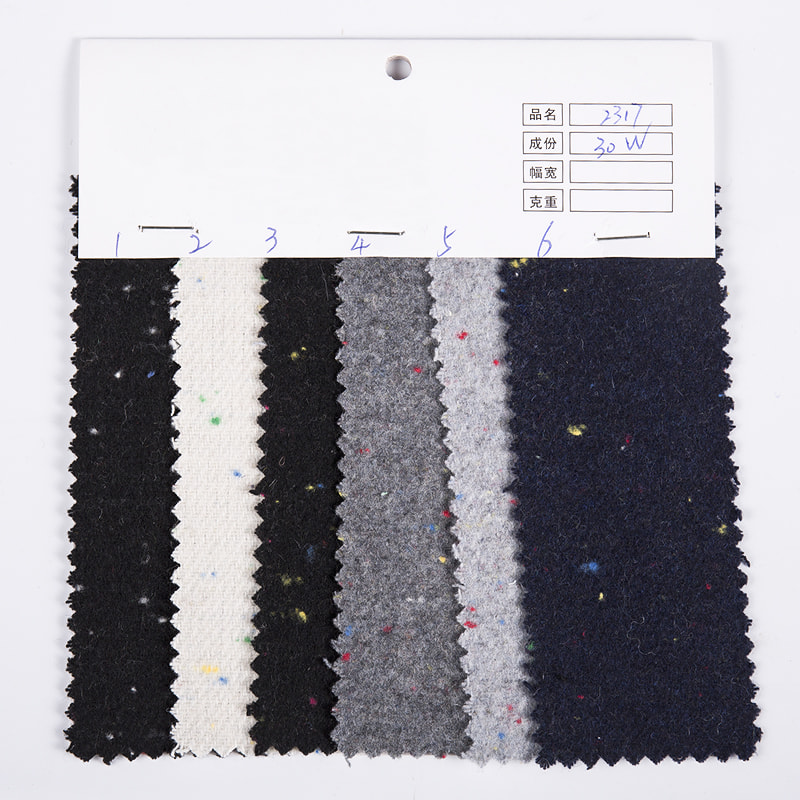 Plain Woven Multicolors Dots Tweed Fabric 2317