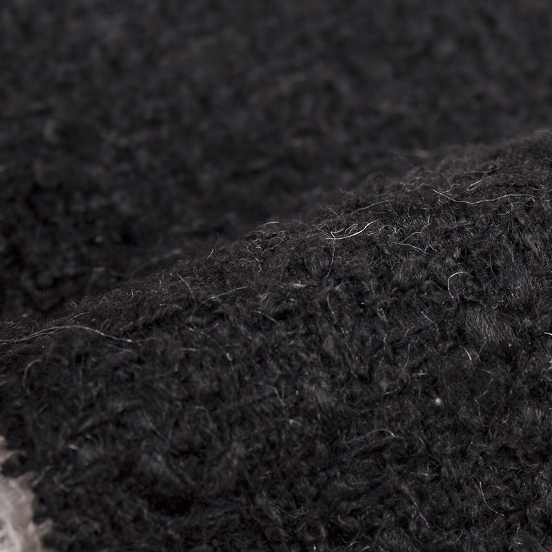 Black White Loop Yarn Tweed Fabric For Garments 2580