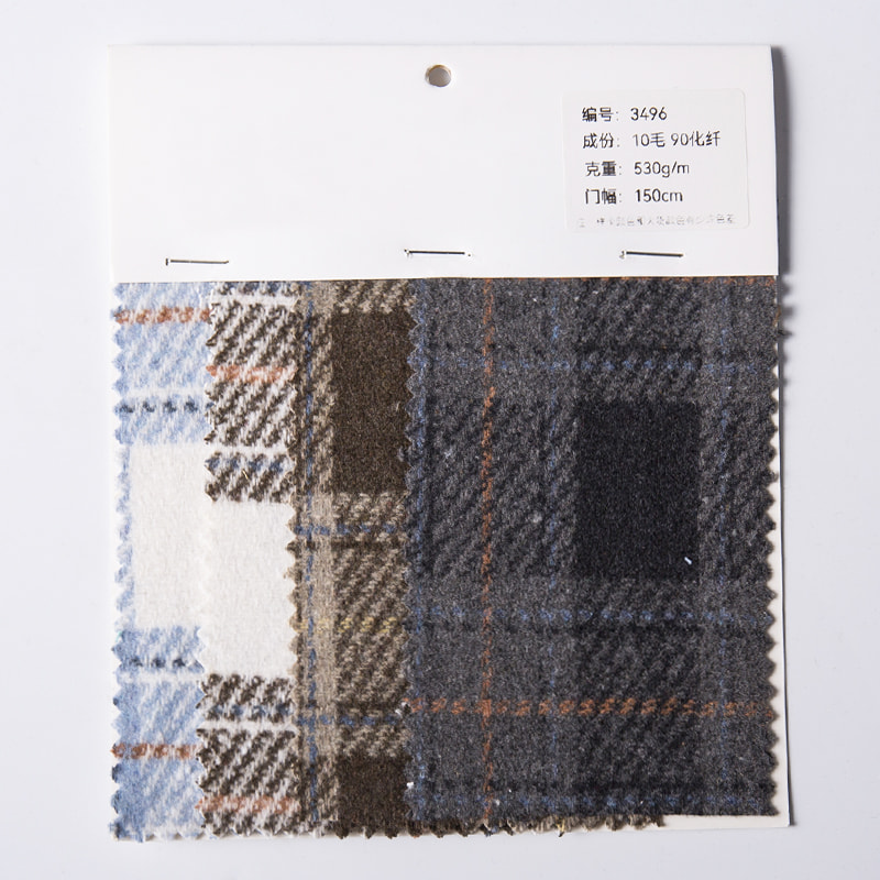 Multicolor Wool Plaid Soft Feeling Tweed Fabric For Coats 3496