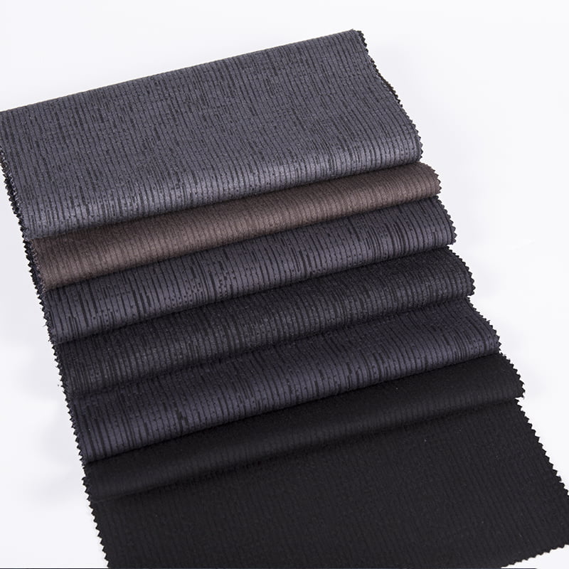 Embossed Corduroy Striped Knitted Jacquard Polyester Wool Cotton Modal Sportswear Fabrics For Clothing AW23009