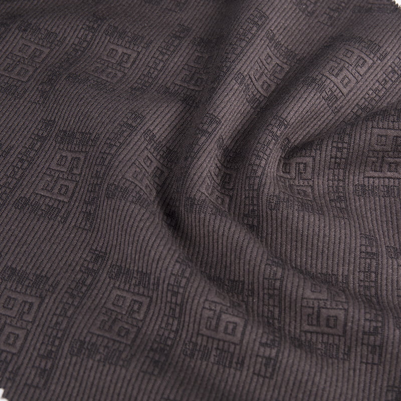 Embossed Number Knitted Jacquard Polyester Wool Cotton Modal Sportswear Fabrics For Clothing AW23011