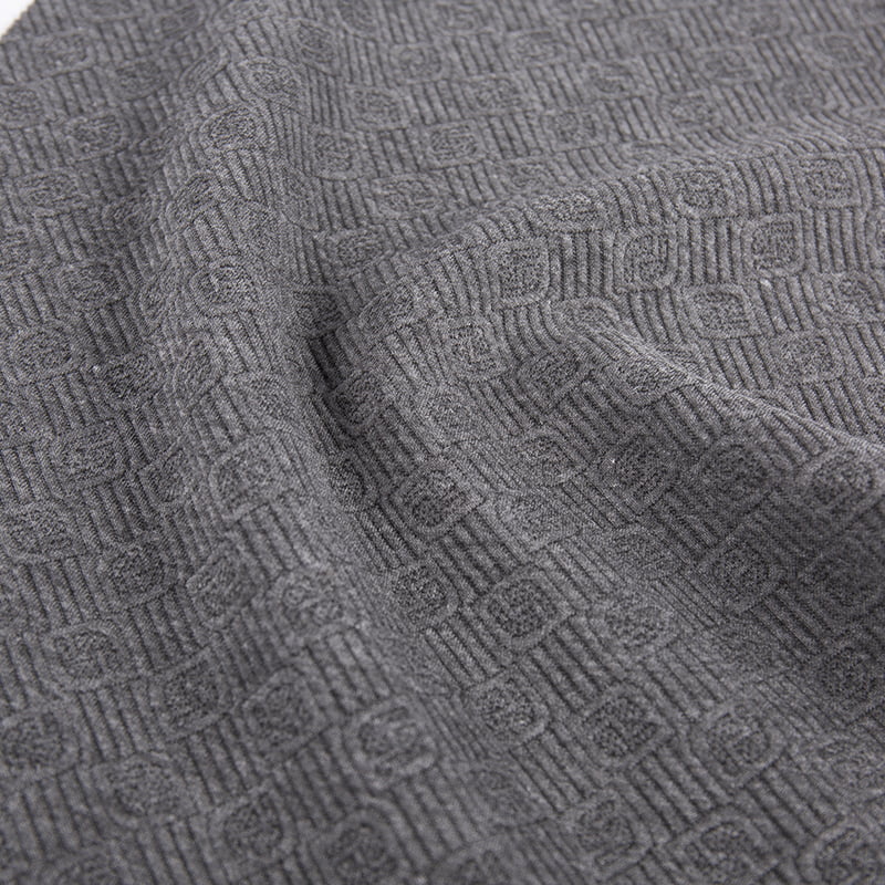 Embossed Diamond Twill Knitted Jacquard Polyester Viscose Spandex Sportswear Fabrics For Clothing AW23019