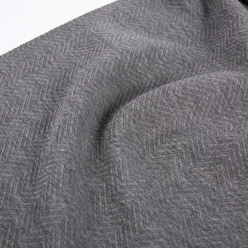 Embossed Herringbone Knitted Jacquard Polyester Viscose Spandex Sportswear Fabrics For Clothing AW23023