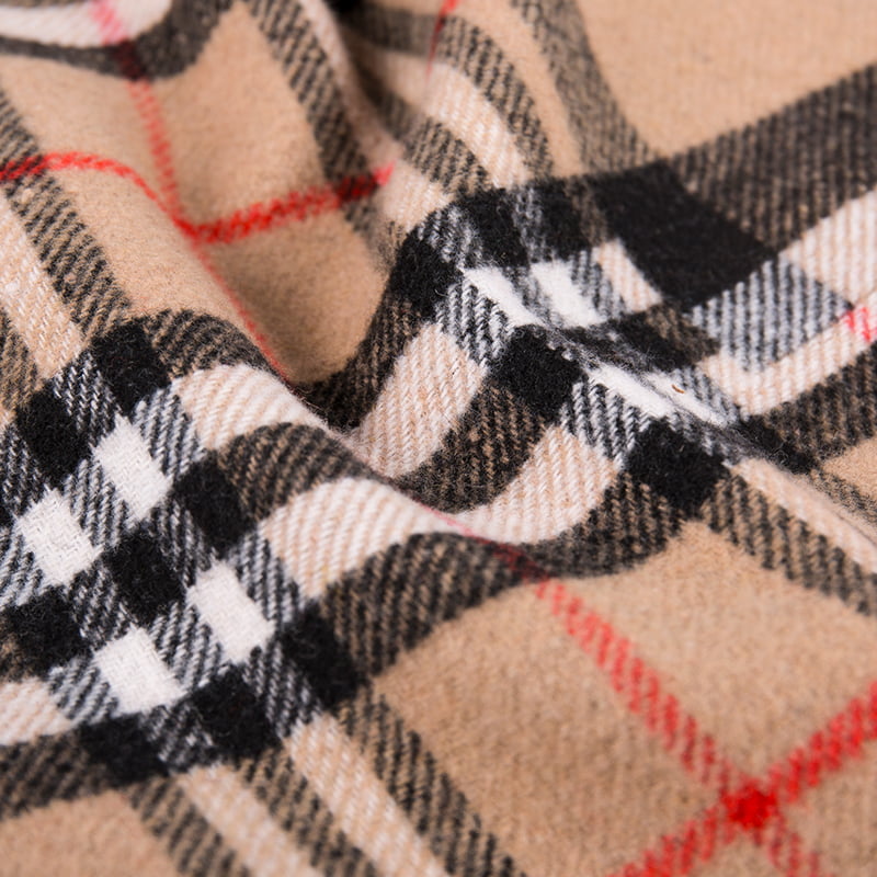 Double Face Jacquard Check Plaid Twill Heavyweight Fleece Fabric For Winter ZZH24011