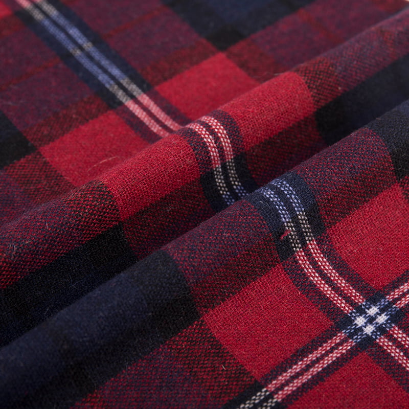 Tartan Plaid Red Black Campus School Wear Plaid 100% Polyester Woven Fabric ZZH24014