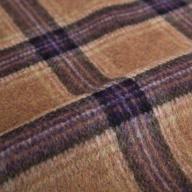 Heavyweight Double Face Brush Thick Plaid Woven Fleece Fabric For Overcoat ZZH24016