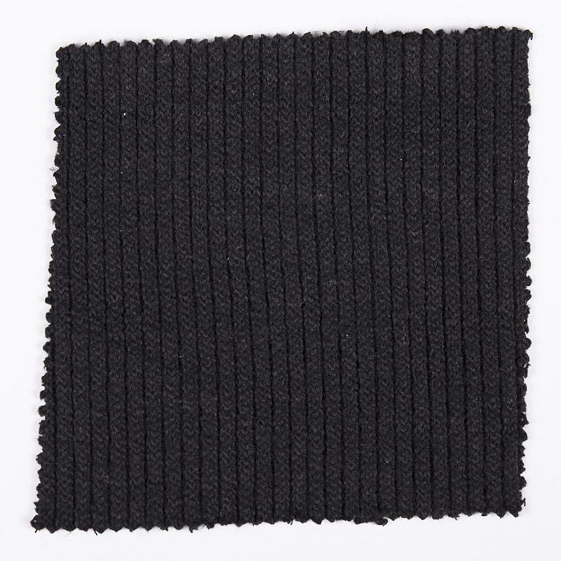 Black Grey Wool/Polyester Two Colour Rib Knit Sweater Fabric For Winter AJ203B-1/AJ203B-5